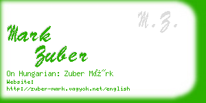 mark zuber business card